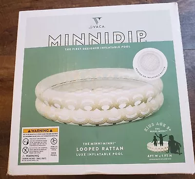 Minnidip Pool Mini Dip Designer Inflatable Kids Swimming Looped Rattan  • $37.99