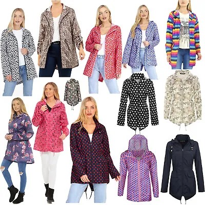 £13.99 • Buy Womens Rain Mac Ladies Girls Raincoat Fishtail Kagool Parka Festival Jacket Coat