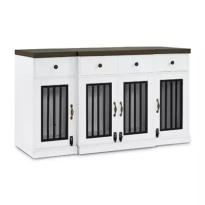 $446.49 • Buy Lovupet Wooden Dog Crate Furniture With 4 Drawers For Medium/Large Dogs 1872