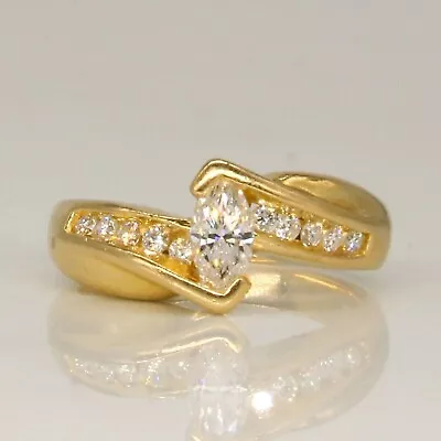 2Ct Marquise Lab-Created Diamond Engagement Wedding Rings 14K Yellow Gold Plated • $87.99