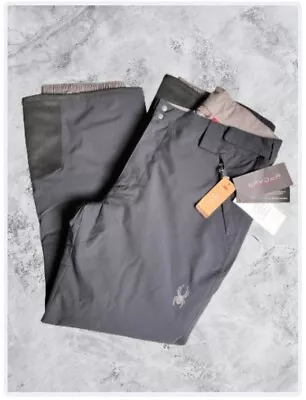 Spyder Snowboard Ski Mesa Pants Black Insulated Snow Adjust Waist Men’s XL NWT • $77.77