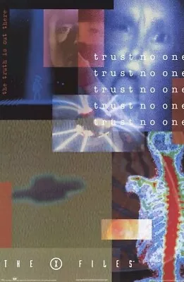 THE X-FILES POSTER ~  TRUST NO ONE COLLAGE 23x35 TV Agent UFO Want To Believe • $6.80