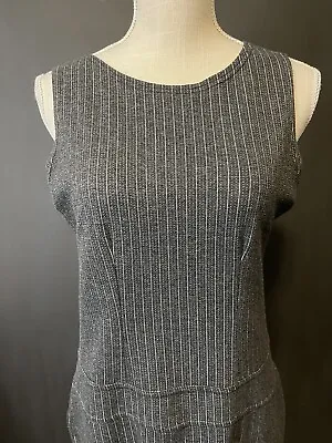 Currants Women's Size Medium Dress Black Gray And White Sleeveless D14-2 • £9.64