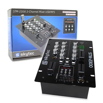 Skytec 172.740 DJ Mixer With 2 Channels & USB • £76.99