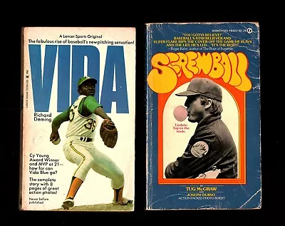 Vida Blue & Tug McGraw: Lot Of Two Vintage Baseball Paperbacks On 1970s Pitchers • $14