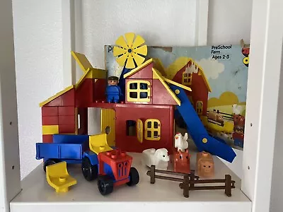 DUPLO Vintage Lego 2655 80’s Farm Play Set Barn Hay Loft Tractor Wind Mill Used • $69.99