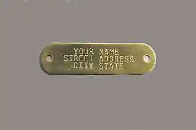 Brass Tag Name Plate For Dog Collar With 2-piece Rivets Pet Id • $6.95