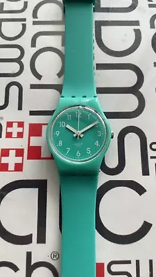 Swatch Mint Leave LL115 Standard Ladies 25mm Silicone Double Wrap • $30