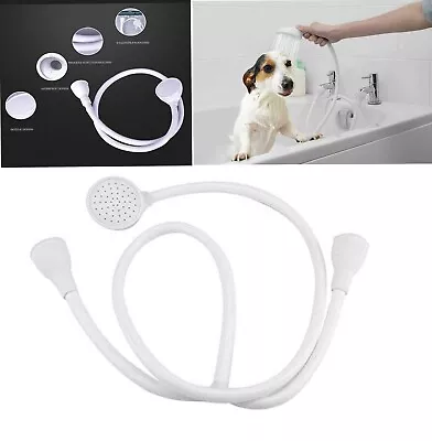 Double Single Tap Shower Spray Hose Bath Pipe Tub Sink Attachment Head Washing • £6.49