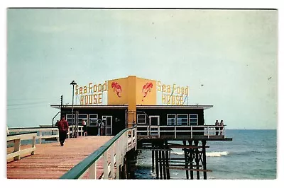 Sea Food House Myrtle Beach Ocean Plaza Fishing Pier Postcard • $8.99