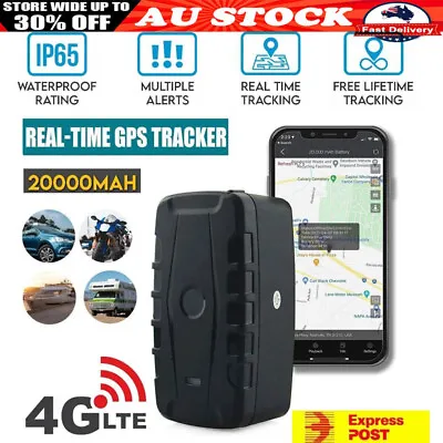 PRO 4G LTE GPS Tracker Real Time Live Tracking 20000mAh Magnet Car Anti-Lost AU • $125.50
