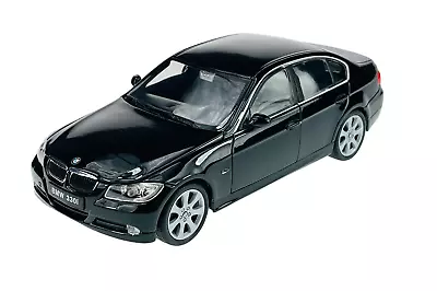 WELLY BMW 330i E90 BLACK 1:24 DIE CAST METAL MODEL NEW IN BOX 18cm LONG • $20.50