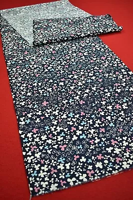 Vintage Japanese Kimono Fabric Wool Antique Boro Kusakizome Dyed 62.6 /KN38/110 • $3.99