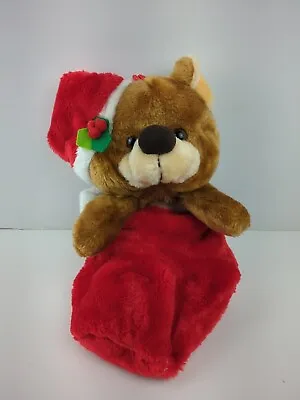 Vintage Teddy Bear Brown Plush Christmas Holiday Stocking Mithy 15  • $10