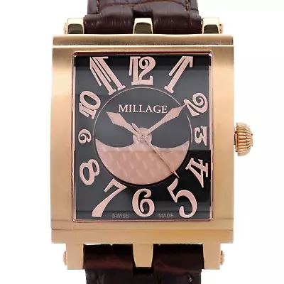 Millage The Dijon ML0073-A Calf Brown Leather Color Rose Gold Swiss Watch • $1200