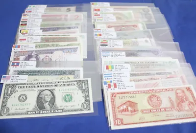 Lots 100 Different Paper Money 50 Countries World Banknotes UNC Collection • $43.20