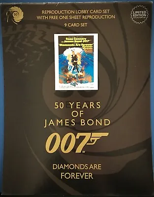 Diamonds Are Forever REPRODUCTION 11x14 Lobby Card Set James Bond 50'th Birthday • $50.53