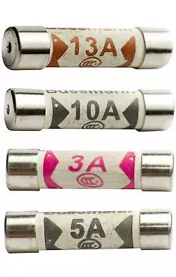 3A 5A 10A 13A Fuse Domestic Cartridge Plug Household Mains 3 5 10 15 Amp Fuses • £1.48