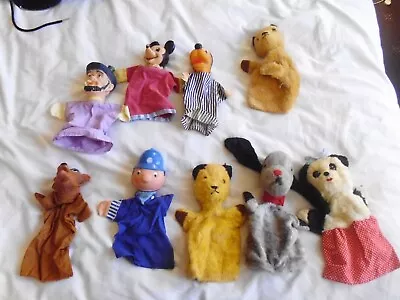 Vintage - 9x Hand Glove Puppets - Rare - Tv Characters  - Joblot  • £30.99