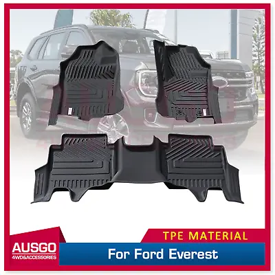 AUSGO 5D TPE Floor Mats For Ford Everest Next-Gen 2022-Onwards Door Sill Covered • $229.99