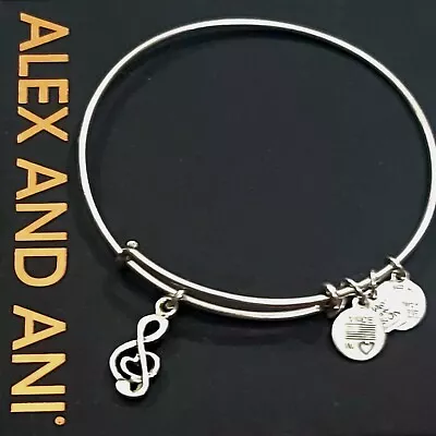 Alex And Ani Treble Clef Charm Bracelet Music Note  • $21