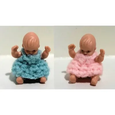Baby Doll Pink Or Blue 1:12 Dollhouse Miniature - FAST US SHIPPER • $7.99