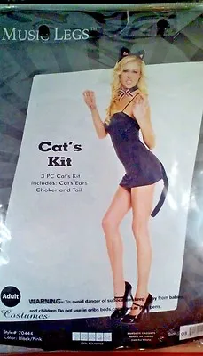 $14.87 • Buy Cat's Kit Music Legs 3 Piece Cat Costume  New Frederick's Of Hollywood NEW 