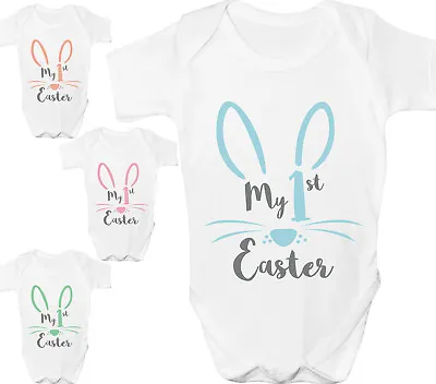 £6.99 • Buy My First Easter Baby Grow Boys Girls 1st Bunny Bodysuit Vest Shower Gift