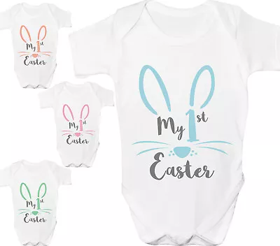 My First Easter Baby Grow Boys Girls 1st Bunny Bodysuit Vest Shower Gift • £6.99