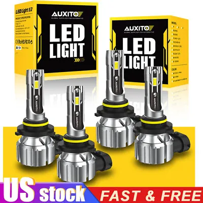 AUXITO Combo 4 9005 + 9006 LED Headlight Kit Bulbs High Low Beam White 80000LM • $35.99