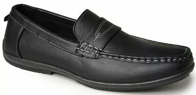 Mens Loafers Slip On Driving Shoes Smart Casual Boat Deck Dress Moccasins SIZE • £10.18