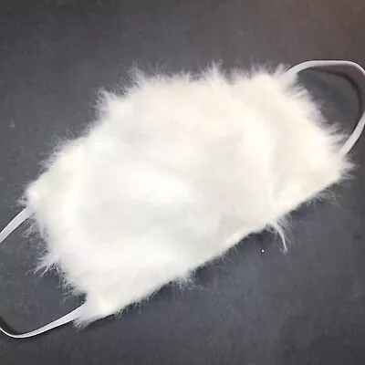 White Monster Fur Face Mask Cat Halloween Costume Animal Fuzzy Dog Bird Rave Psy • $18