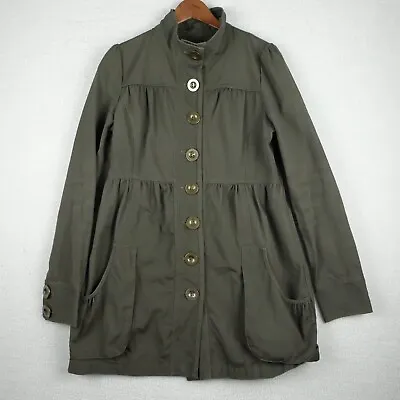 $11.99 • Buy Lovely Girls Jacket Youths Large Olive Green Button Up Outdoor Military Army