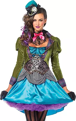 Leg Avenue Women'S 3 Piece Deluxe Mad Hatter Costume • $54.95