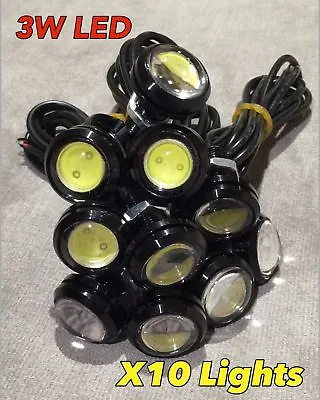 10 X 3w High Power LED Puddle Lights Projector Lens JDM VIP Ground DRL Universal • $45.02