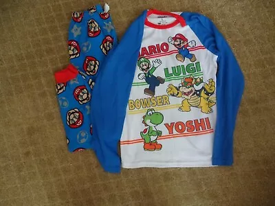 Nwot Boys Large Super Mario 2pc Pajama Set-thermal Top&super Soft Pants • $9.99