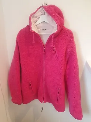£29 • Buy Pachamama Cardigan Womens Chunky Knit Wool M/L *Hole In Pocket See Description