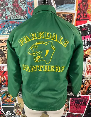 70s Vtg Parkdale Panthers Riverdale Maryland Windbreaker Chainstitch Jacket M/L • $38