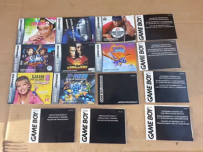 BIG Lot Of Game Manuals And Inserts For Nintendo Gameboy Color Advance Etc • $9.95