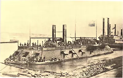 USS Cairo Sunk 1862 Being Restored In Vicksburg Mississippi Postcard Unused 1980 • $5