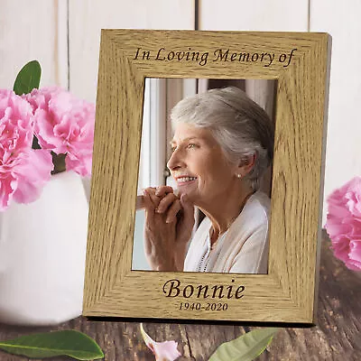 Personalised Wooden Photo Frame Memorial And Keepsake Gift For Family Friends • £10.99