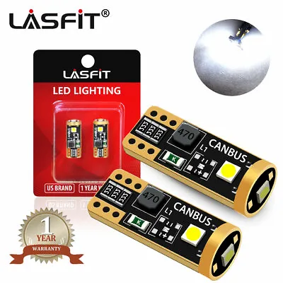 Lasfit LED License Plate Map Light Bulbs 168 192 194 T10 Error Free 6000K White • $7.99