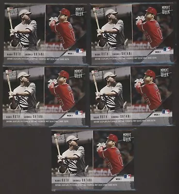 Investor Lot Of (5) 2018 Topps Now Babe Ruth HOF Shohei Ohtani RC Rookie • $6.50