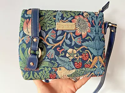 William Morris Strawberry Thief Tapestry Cross Body Bag  Signare • £10.99