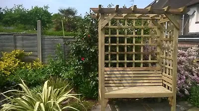  Wooden Garden Arbour With Bench Seat Can Deliver 50mile Radius At Cost : • £250