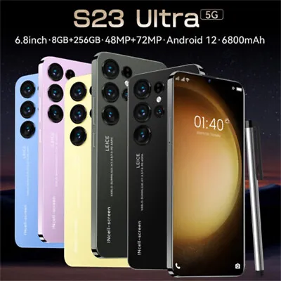 S23 Ultra 6.8  8GB+256GB Smartphone Android 12 Unlocked 5G LTE Mobile Phone 2023 • $149.99