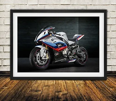 Styled BMW S1000RR Moto GP - High Quality Premium Poster Print • $21.16