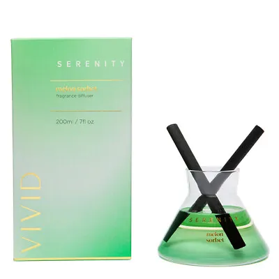 Serenity Vivid 200ml Reed Diffuser Scented Home Fragrance/Aroma Melon Sorbet • $32