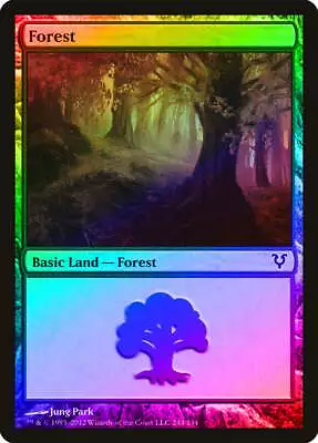 Forest (243) FOIL Avacyn Restored HEAVILY PLD Basic Land MAGIC MTG CARD ABUGames • $10.09