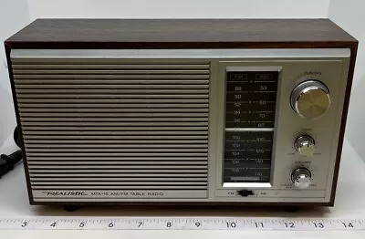 Realistic MTA-15 Model 12-695 AM/FM Vintage Table Radio WORKS Radio Shack • $20